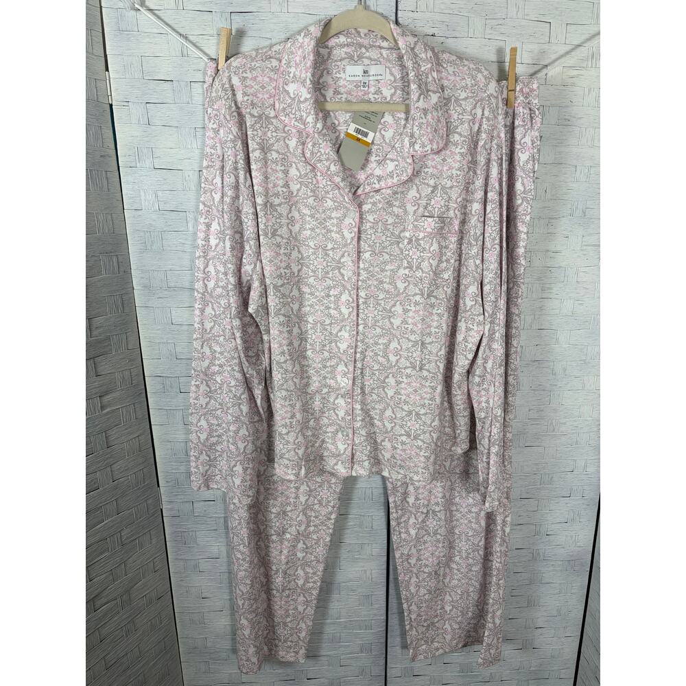 Karen Newburger women’s pajamas cozycore soft pockets floral feminine plus size